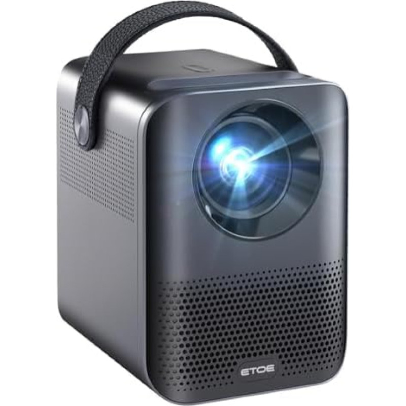 etoe D2 Pro Mini Projector 4K with Android TV 10.0, Netflix Licensed, 400 ANSI Lumens, 150 Inch, Google Assistant, Airplay, Miracast, HDR 10+, Native 1080P FHD & 5G WiFi & Bluetooth