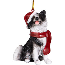 Design Toscano Christbaumschmuck, Border-Collie