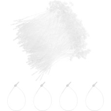 sourcing map Kunststoff-Krawattenverschluss, 10,2 cm, Sicherheitsschlaufe, rund, zum Aufhängen, Schnappverschluss für Kleidung, Preisschild, Schuhe, Schnappverschluss, Gepäcketikett, transparent, 5000