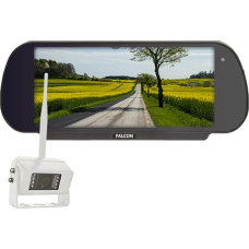 Falcon Full HD Wireless Reversing Camera Kit with 7 Inch Mirror Monitor for Caravans, Motorhomes and Trucks / Up to 40 Metres Transmission