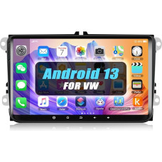 [1+32G] CAMECHO Android 13 automobilinis radijas VW Golf 5 6 Touran Polo Touran radijas su navigacija, 9 colių ekrano jutiklinis ekranas, automobilinis radijas su Bluetooth RDS FM navigacija GPS WiFi USB Canbus SWC