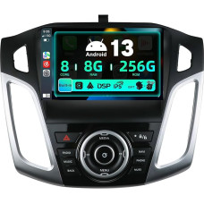 SXAUTO ¦8G+256G¦ Android 12 IPS Autoradio für Ford Focus (2012-2017) - Eingebaut Carplay/Android Auto/DSP - LED Kamera + MIC - DAB Lenkradsteuerung Fast-Boot 360-CAM WiFi AHD - 2 Din 9 Zoll