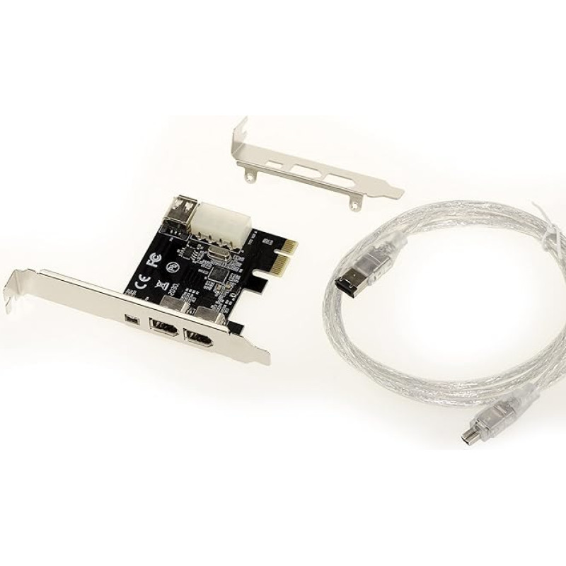 KALEA-INFORMATIQUE PCI Express PCIe auf FireWire 400 IEEE1394a 2+1 6-Punkt- und 4-Punkt-Ports Controller-Karte mit Via VT6315 Chipsatz. Mit Ilink-Kabel und Low- und HIGH-Profile-Winkeln.