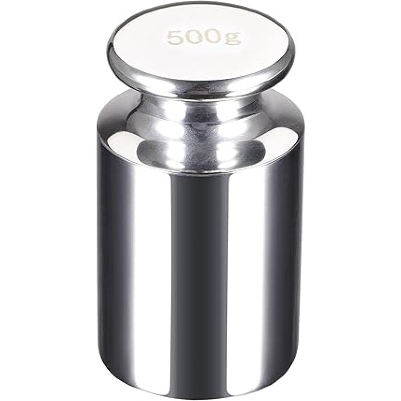 sourcing map Gram Calibration Weight 500 g M2 Precision Steel Chrome-Plated for Digital Scales