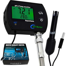 2 in 1 Combo pH ir temperatūros matuoklis Vandens kokybės testeris Keičiamas BNC pH elektrodas akvariumams Hidroponikos rezervuaras Akvakultūros laboratorija