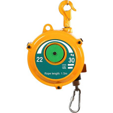 Įrankius lengvai palaikysite su spyruokliniu balansavimo įtaisu, ištraukiamu įrankių balansavimo įtaisu su kabliu ir 150 cm vieliniu lynu, idealiai tinkančiu gamykloms ir dirbtuvėms