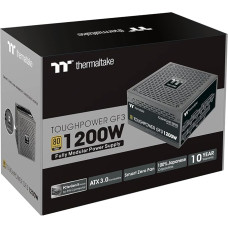 Thermaltake Toughpower GF3 1200W | PC ATX 3.0 maitinimo šaltinis | PCIe Gen 5.0 | 80-Plus Gold | Visiškai modulinis | Tylus 140 ventiliatorių | ES sertifikatas