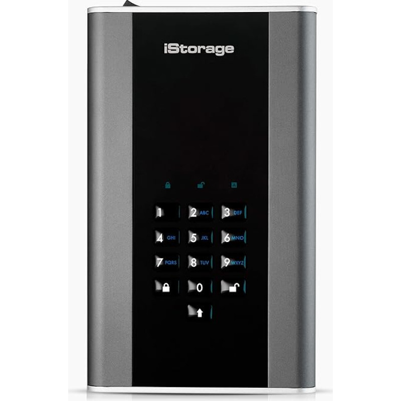 iStorage diskAshur DT2 4 TB - Sichere, verschlüsselte Desktop-Festplatte - FIPS Level-2 - Passwortgeschützt - Staub-/wasserbeständig