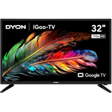 DYON iGoo-TV 32H 80 cm (32 Inch) Google TV (HD Triple Tuner, Prime Video, Netflix, Google Play Store for DAZN, Disney+, Apple TV+, Paramount+, Waipu.tv and Much, Google Assistant) [Mod. 2023]