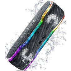 AY Bluetooth Speaker Music Box Portable IPX7 Waterproof Bluetooth Box with Colourful Light and Rich Bass, Stereo Pairing, Built-in Microphone, 24 Hour Battery, Perfect for Beach, Home, Outdoor