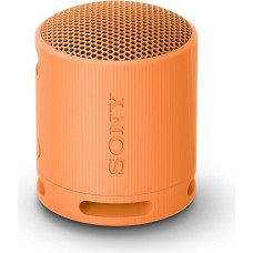 Sony SRS-XB100 Wireless Bluetooth Speaker, Portable, Lightweight, Compact, Outdoor, Travel Speaker, Durable, IP67 Waterproof and Dustproof, 16 Hour Battery, Carry Strap, Hands-Free Calling, Orange