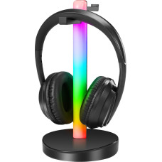 ZANCHIE Wireless Headphones for TV, Over-Ear Wireless Headphones with RF Transmitter, Headphone Stand with RGB Lighting, Range 100 m, Plug-n-Play (with Optical and Aux Port)