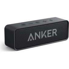 Anker SoundCore (6W Dual-Driver Portable Bluetooth Speaker with Superior Clear Stereo Sound and Groundbreaking 24-Hour Playtime) Bluetooth 4.0 Portable Wireless Speaker with Ultra Low Harmonic Distortion, Enhanced Bass Response and Built-in Microphone for