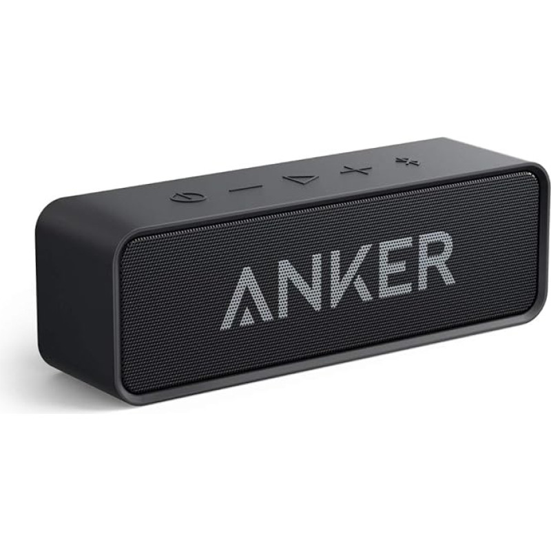 Anker SoundCore (6W Dual-Driver Portable Bluetooth Speaker with Superior Clear Stereo Sound and Groundbreaking 24-Hour Playtime) Bluetooth 4.0 Portable Wireless Speaker with Ultra Low Harmonic Distortion, Enhanced Bass Response and Built-in Microphone for