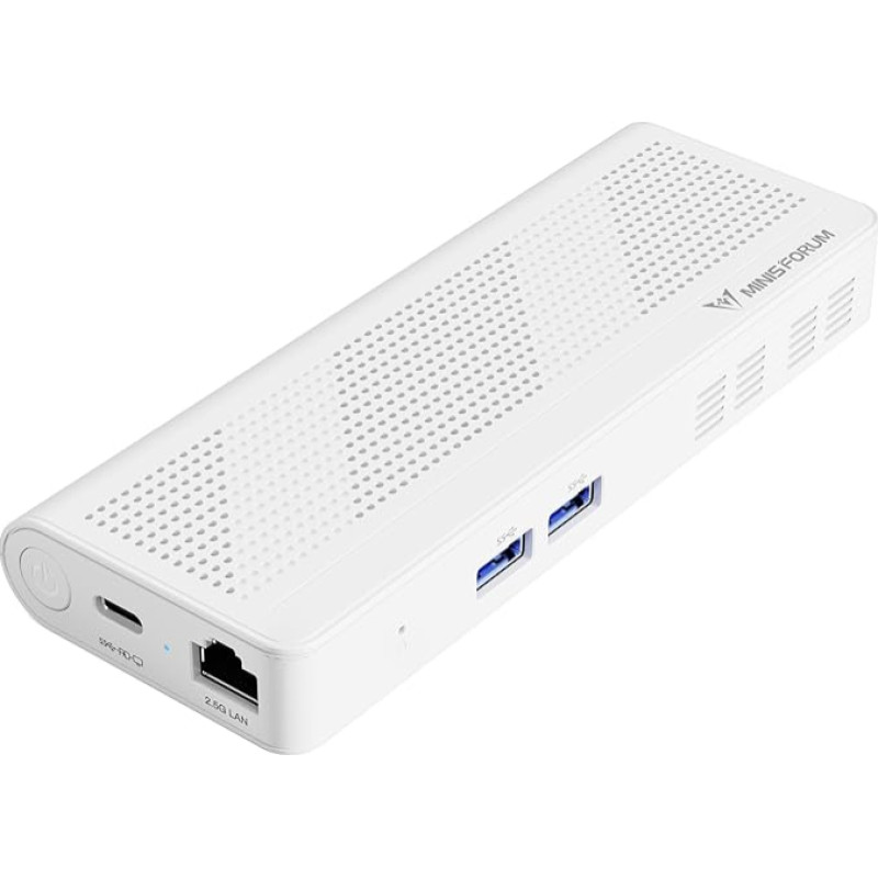 MINIS FORUM S100 Mini PC Stick N100 CPU 4 branduoliai / 4 gijos, iki 3,4 GHz, UHD grafika, 8 GB LPDDR5 vieno kanalo/UFS2.1 256 GB, HDMI/USB-C, RJ45 2.5G, USB 3.2 Gen 2x2