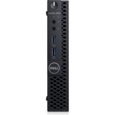 DELL TKGPJ - Optiplex 3060 MFF Micro Form Factor Intel Core i3-8100T (6M Cache, 3,10 GHz) 4GB (1x4GB) 2666MHz DDR4 128GB SSD SATA M.2 Intel UHD 630 Qualcomm QCA9377 Dual Band Wireless+Bluetooth, klaviatūra MS116 Optinė pelė 65W maitinimo laidas Windows 10