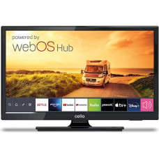 Cello 19 Inch Smart Camping Travel TV 12 Volt TV Triple Tuner Bluetooth. Disney+ Netflix, Apple TV+ Prime Video Paramount+ Caravans HGVS Boats