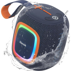 RIENOK Bluetooth Speaker Small with Light FM Radio Bluetooth 5.3 Music Box Wireless Bass Box with 15 Hours Playtime Stereo Portable Waterproof TF Card USB Stick Marine