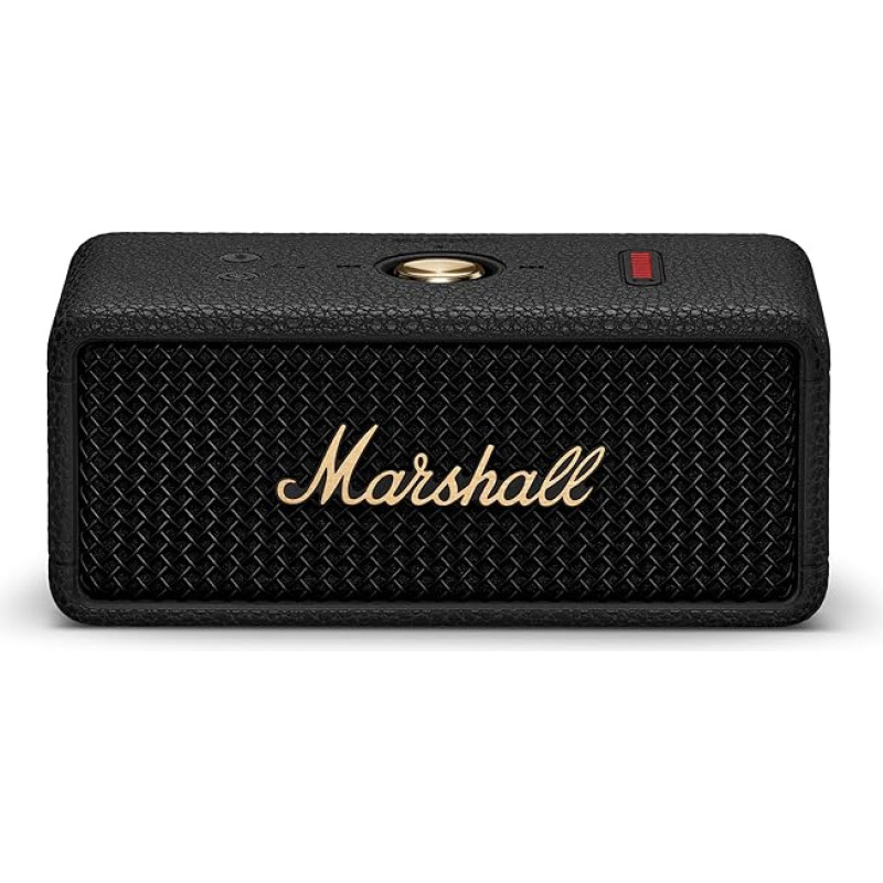 Marshall Emberton III Portable Bluetooth Speaker, Wireless, IP67 Dust and Waterproof, Over 32 Hours Playtime - Black and Brass