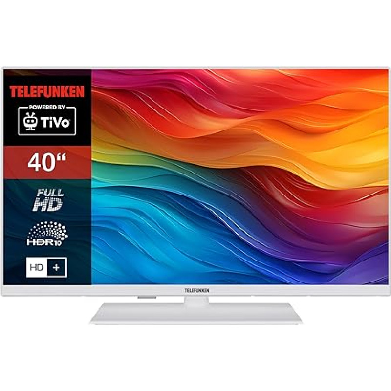 Telefunken TiVo XF40TO750M-W Smart TV Powered by TiVo (Full HD, HDR, HD+, 6 Months Included, Triple Tuner)