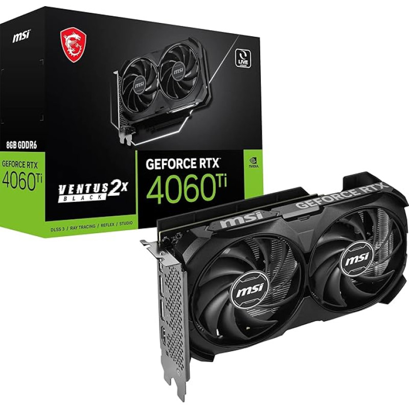 MSI RTX 4060TI Ventus 2X Black 8G E1 OC