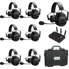 Came-TV 7-Pack Kuminik8 Wireless Intercom Headset Full Duplex Intercom Communication System Distance up to 1500 Feet with Microphone ENR Noise Cancelling and Mute Function