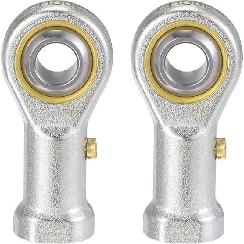 sourcing map PHS8 Ball Rod End Bearings 8 mm Bore Self-Lubricated Spherical Bearing M8 x 1.25 Left Handed Female Thread Connection Pack of 2