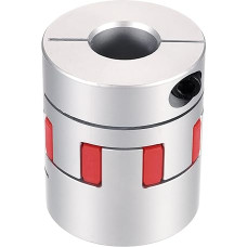 Aliuminio veleno jungtis Veleno jungtis 20 mm iki 20 mm lanksti voratinklinė jungtis L50 mm x D40 mm sankabos žandikaulio voratinklinė veleno jungties jungtis 3D spausdintuvui DIY CNC frezavimo staklėms