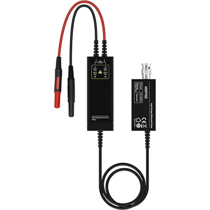 200MHz 700V BNC sąsajos aukštos įtampos diferencinio zondo galvutės oscilografo zondo rinkinys su aligatoriaus spaustukais (ES kištukas 100-240V)