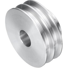 aprūpinimo žemėlapis V tipo skriemulys 17mm Bore 60mm OD Double Groove Aliuminio lydinio variklio veleno grąžtas 6mm PU formos diržas