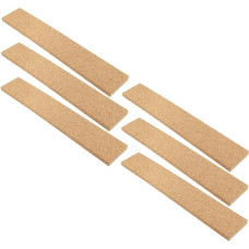 FUNOMOCYA Pack of 6 Self-Adhesive Cork Strips, Frameless Memo Board Strips, Cork Bulletin Bars, Wall Cladding, Wall Padding, Tavlit Cork Notice Board Strips, Message Bulletin Strips