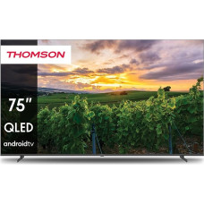 Thomson 75 Inch (189 cm) QLED TV Smart Android TV (WLAN, HDR, Triple Tuner DVB-C/S2/T2, Voice Control) - 75QA2S13-2023