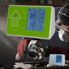 Smulkių dulkių matuoklis Dalelių lazeris Smulkių dulkių apkrova (PM2,5/PM10) Formaldehidas (HCHO) TVOC/metilbenzenas FS3-GREEN