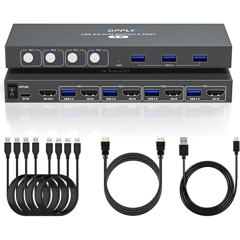 HDMI KVM Switch 4 Port