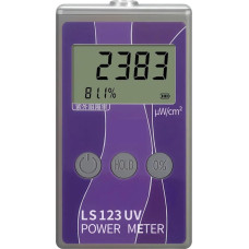 UV matuoklis, nešiojamasis UV matuoklis 123. Ultravioletinės spinduliuotės galios intensyvumo, spinduliuotės tankio ir atmetimo greičio matavimas Greitas matavimo greitis