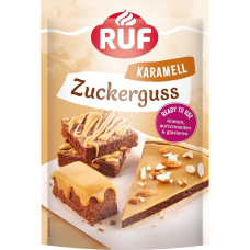 RUF Karamelinis glaistas, iš karto naudojamas kaip pyragų ir pyragaičių glaistas, kreminis karamelinis malonumas, satininės išvaizdos, 1 x 150 g