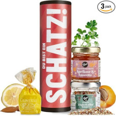 Gepp's Feinkost Du bist ein Schatz I Mažas dovanų krepšelis, pripildytas gurmaniškų produktų I Kaip padėka ar dovanos idėja tarp kitko I Delikatesų dovanų krepšelis Kalėdoms