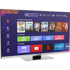 SELFSAT Smart LED TV 1260 (60 cm/24) Frameless TV with DVB-S2/C/T2 HD Tuner with WLAN and Bluetooth