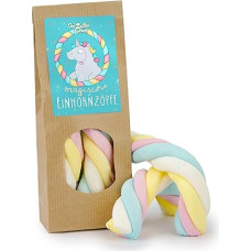 Magic Unicorn Braids, Colourful and Frothy Soft Marshmallow with Sweet Vanilla Flavour, Rainbow Foam Sugar, Magic in Each Piece