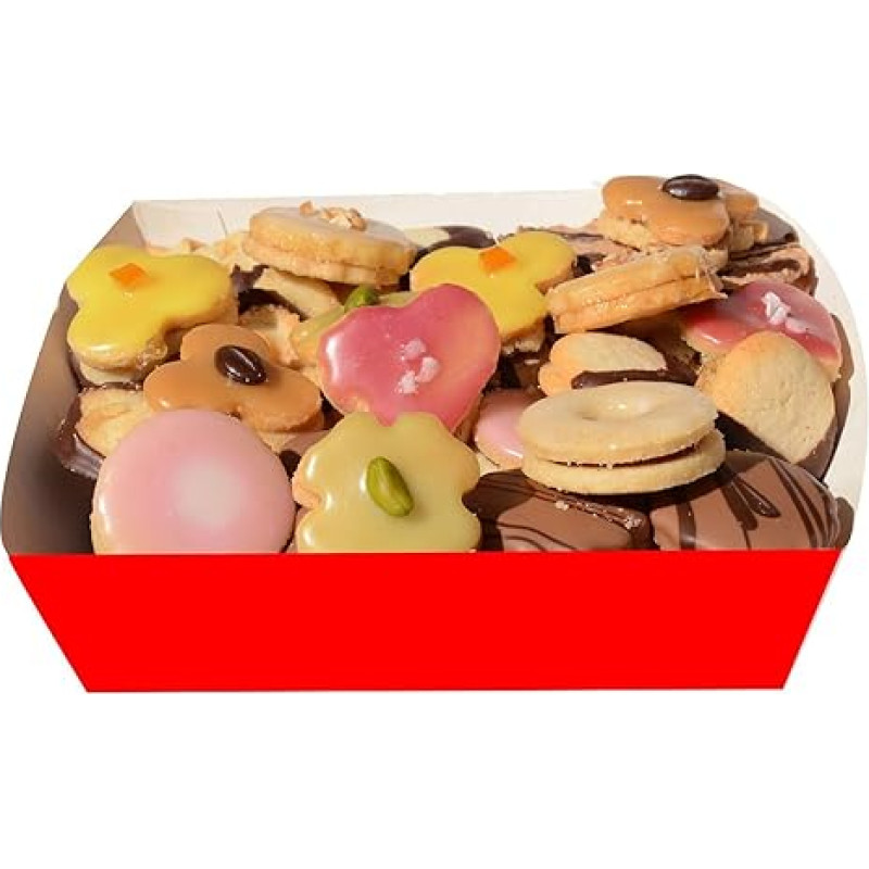 Krönner Tea Pastry with Various Varieties (500 g) - Handmade Butter Biscuits Made from the Finest Shortcrust Dough - High Quality Coffee Biscuits - Biscuits without Additives and Artificial Flavours