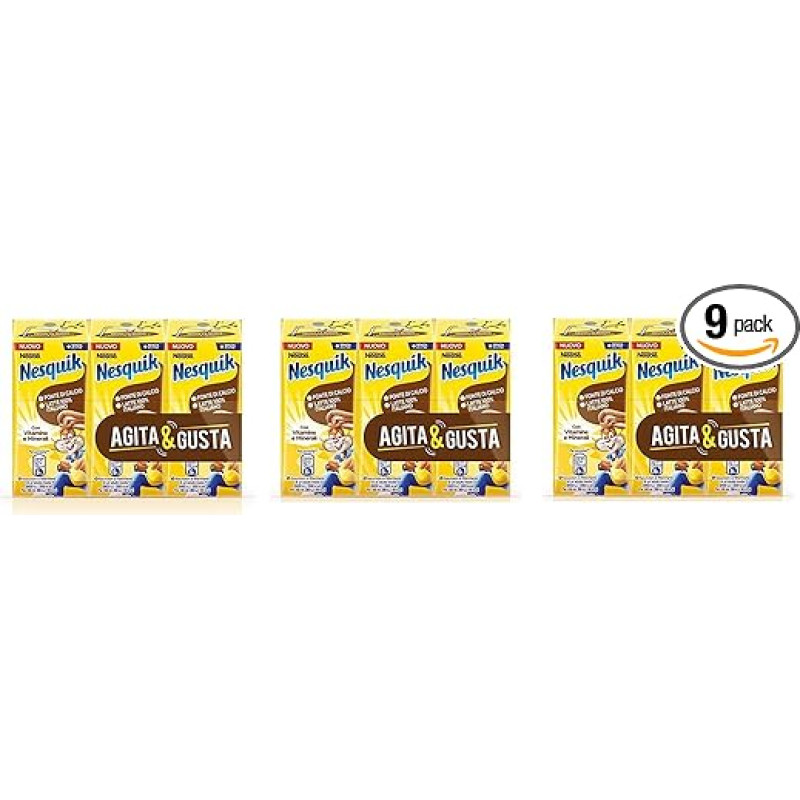 Nesquik Agita e Gusta Milk and Chocolate Ready to Drink 3 x 180 ml Pack of 3