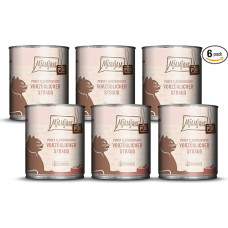MjAMjAM Premium Wet Food for Cats - Pure Meat Enjoyment - Excellent Pure Bouquet, Pack of 6 (6 x 800 g), Grain-Free with Extra Meat