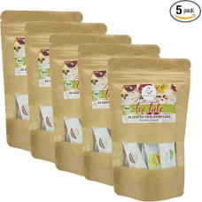 TEABALLS - Tea Bag Giga Pack (5 x 20 g) | Tasting Bag Natural Cloudy | 5 x 20 Varieties to Enjoy | 100-200 Cups of Tea | 100% Pure Vegetable