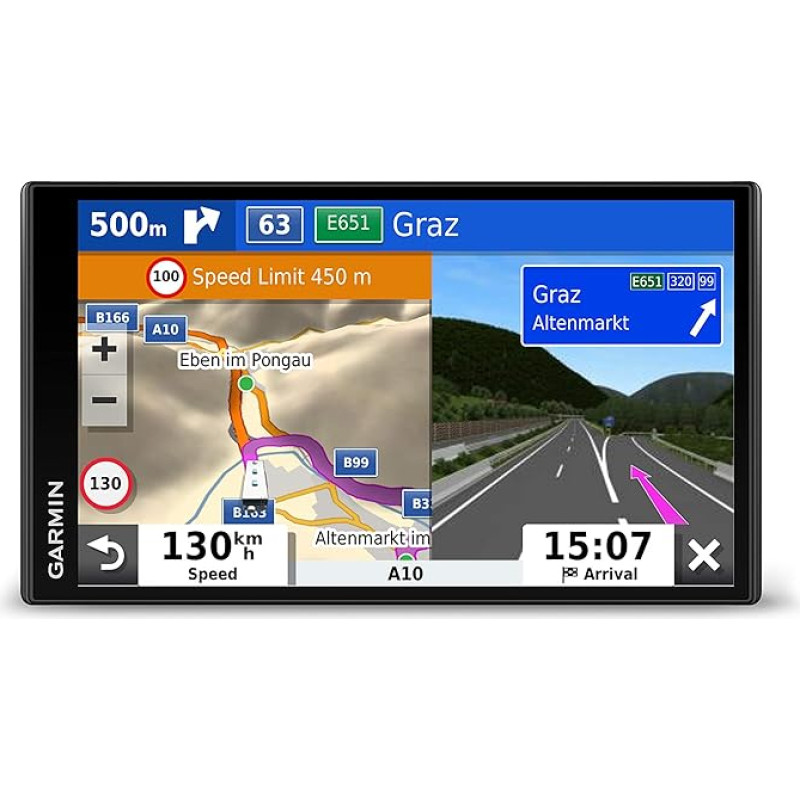 Garmin Camper 780 Advanced Camper-Navigationssystem mit 6, 95 Zoll (17, 7 cm)-Touch-Display, Verkehrs- und sprachaktivierter Navigation, Mehrfarbig (Generalüberholt)