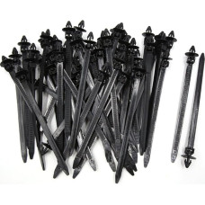 sourcing map 50pcs 8mm x 155mm Adjustable Press Mount Loop Cable Ties Zipper