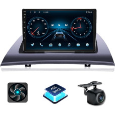 4 + 64 GB Android Car Radio for BMW X3 E83 2004-2012, 9 Inch Screen Double DIN Radio with Sat Nav Carplay Wireless Android Car HiFi FM DSP WiFi Bluetooth and USB + Reversing Camera