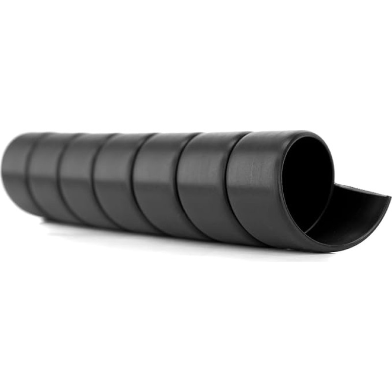 Safeplast Eco Safe Spiral Hydraulic Hose Protection Spiral Diameter 20 mm Cable Spiral Protective Tube for Bundling Hoses, Black, 8 m Length