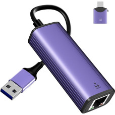 IVSHOWCO USB C į Ethernet adapteris, USB 3.0 į Gigabit Ethernet LAN tinklo adapteris, USB į Ethernet adapteris nešiojamajam kompiuteriui, suderinamas su MacBook Pro/iPad Air Pro/XPS/Switch ir kt.