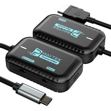 PWAYTEK belaidis USB C siųstuvas ir HDMI imtuvas, HDMI belaidis ilgintuvas, nešiojamasis HD belaidis HDMI rinkinys, palaiko 2,4/5G, skirtas vaizdo ir garso transliacijai į monitorių