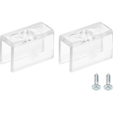 sourcing map virvės šviesos tvirtinimo klipai, 20 vienetų sienos kanalo montavimo laikiklių priedai, skirti 5,9 mm iki 6,4 mm LED neono juostelės permatomoms